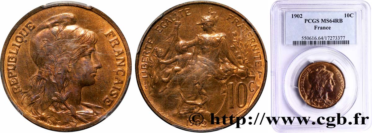 10 centimes Daniel-Dupuis 1902  F.136/11 SPL64 PCGS