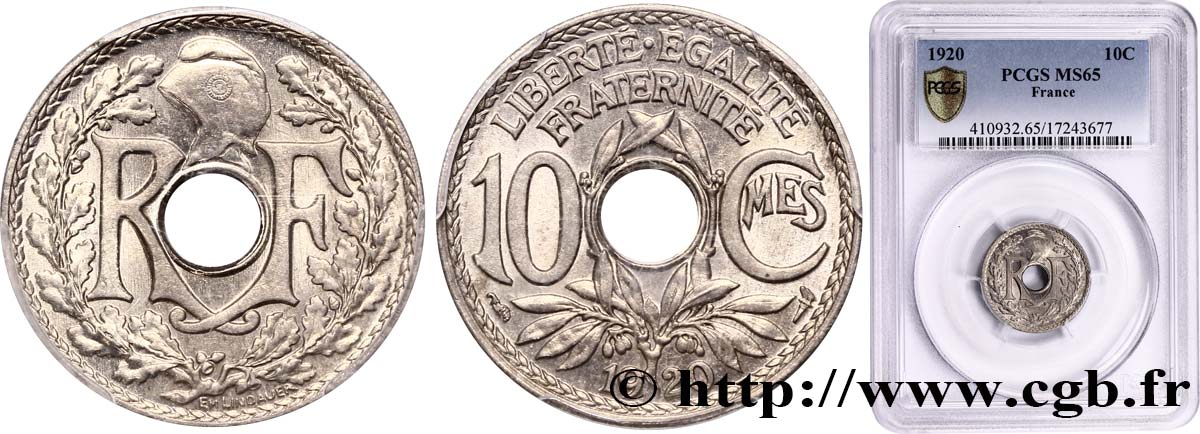 10 centimes Lindauer 1920  F.138/4 MS65 