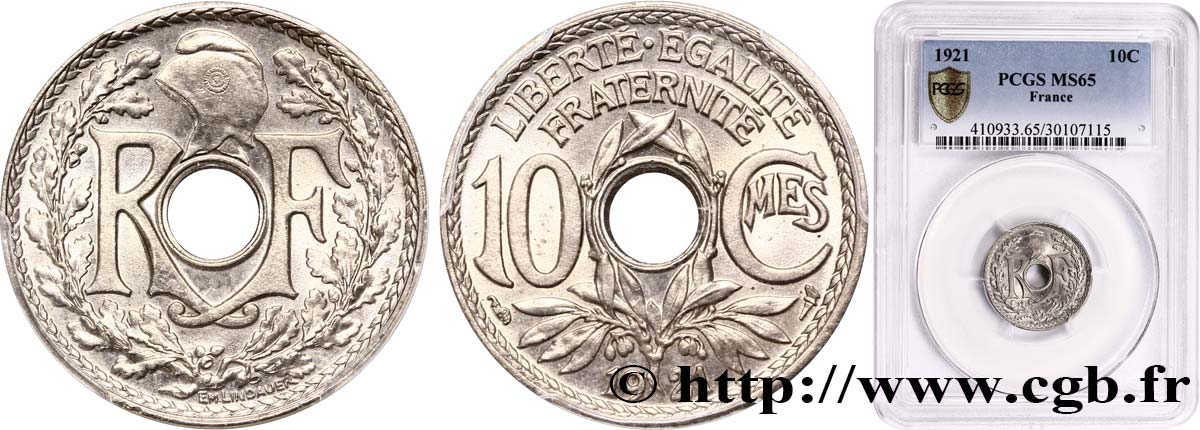 10 centimes Lindauer 1921  F.138/5 FDC65 