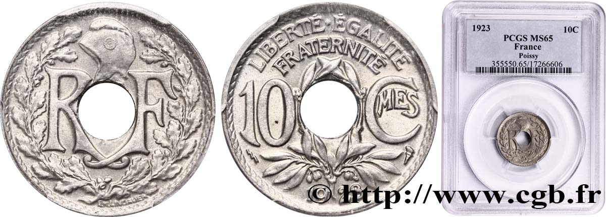 10 centimes Lindauer 1923 Poissy F.138/9 fST63 