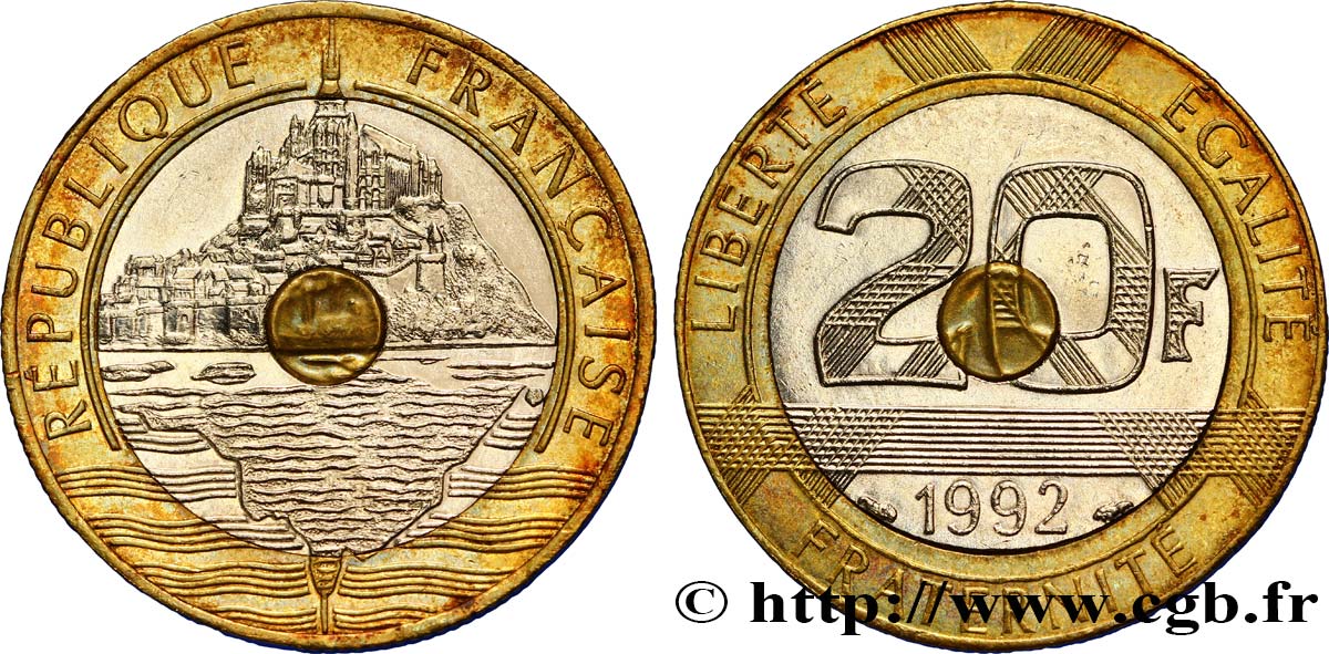20 francs Mont Saint-Michel 1992 Pessac F.403/5 TTB52 