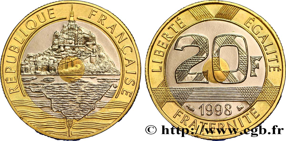 20 francs Mont Saint-Michel 1998 Pessac F.403/14 fST63 