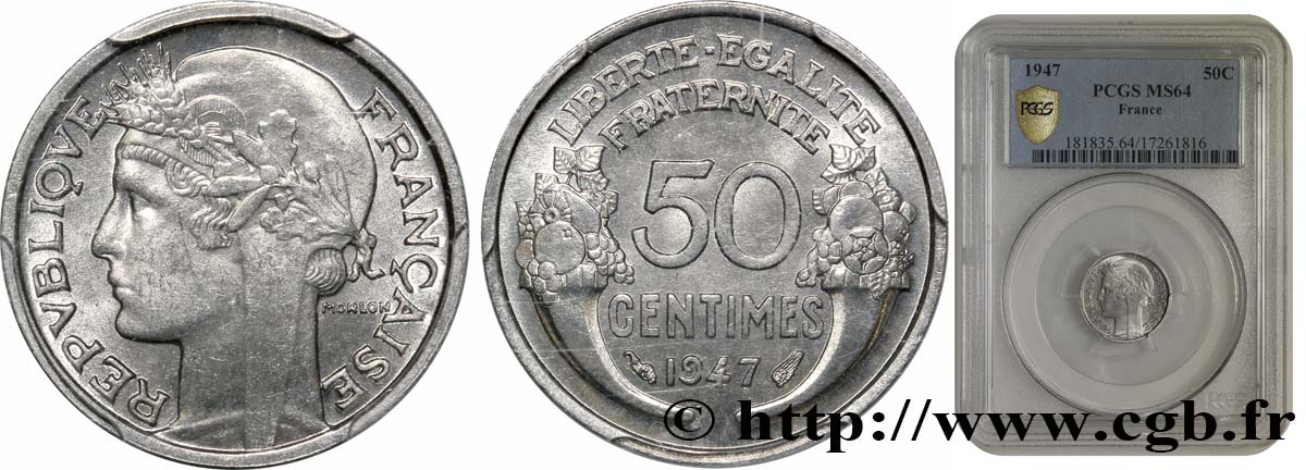 50 centimes Morlon, légère 1947  F.194/10 fST64 