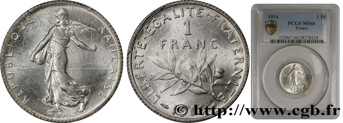 1 franc Semeuse 1914 Paris F.217/19 FDC65 