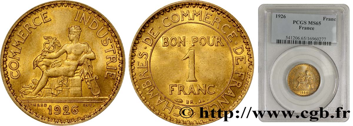 1 franc Chambres de Commerce 1926 Paris F.218/8 FDC65 