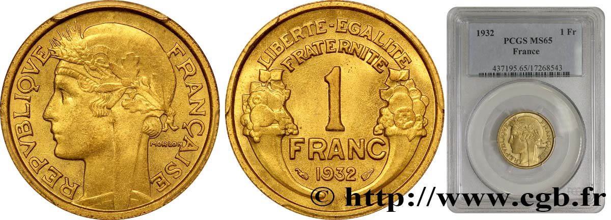 1 franc Morlon 1932 Paris F.219/3 MS64 