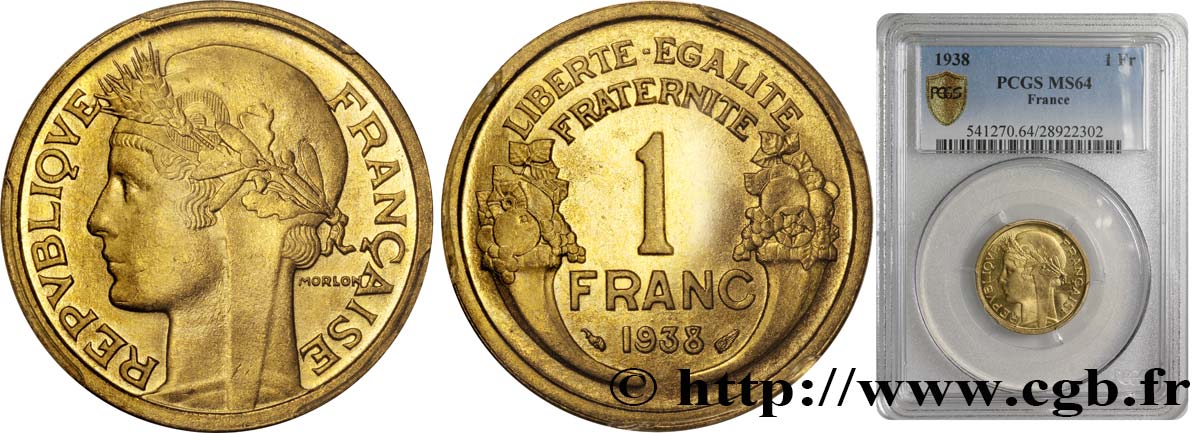 1 franc Morlon 1938 Paris F.219/9 FDC65 