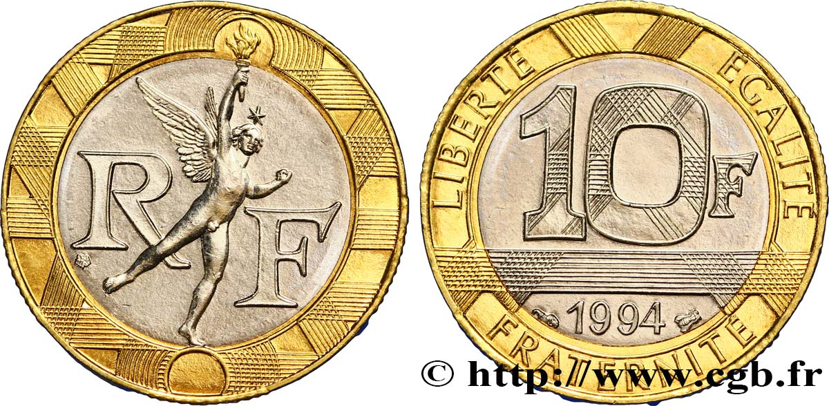 10 francs Génie de la Bastille 1994 Pessac F.375/11 MS65 