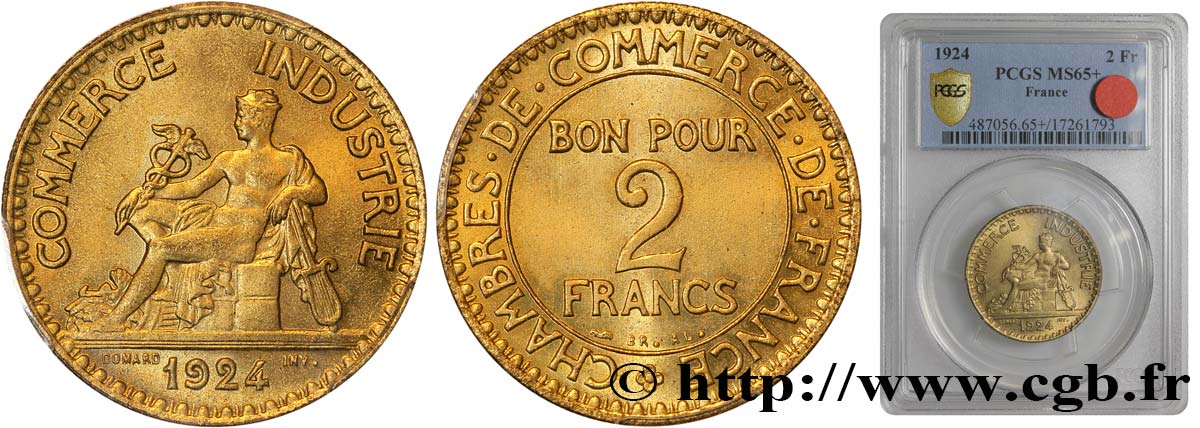 2 francs Chambres de Commerce 1924  F.267/6 fST64 