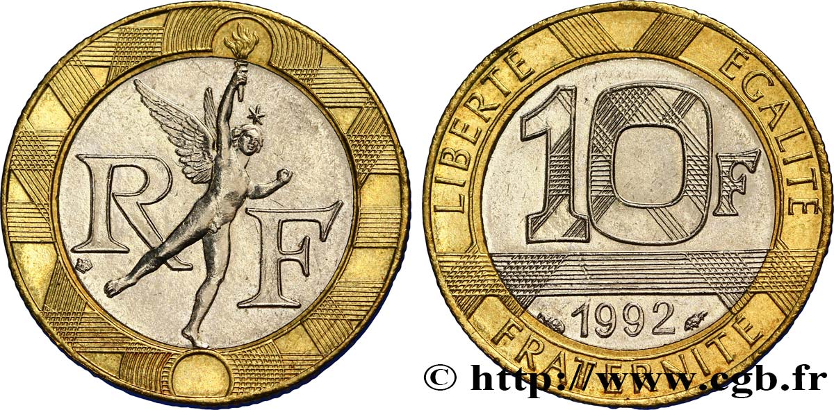 10 francs Génie de la Bastille 1992 Pessac F.375/8 SPL58 