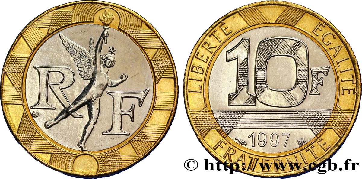 10 francs Génie de la Bastille 1997 Pessac F.375/14 MS62 