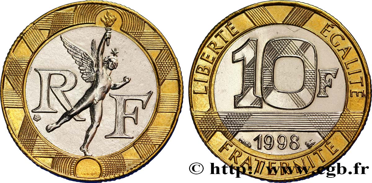 10 francs Génie de la Bastille 1998 Pessac F.375/15 VZ62 