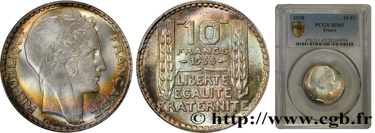 10 francs Turin 1938  F.360/9 fST64 