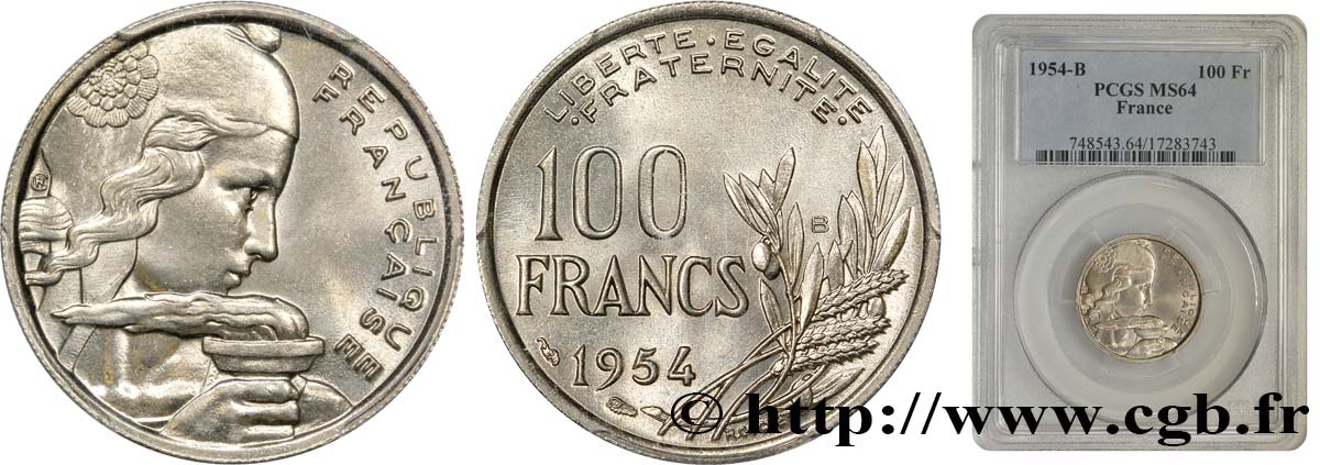 100 francs Cochet 1954 Beaumont-le-Roger F.450/3 fST64 