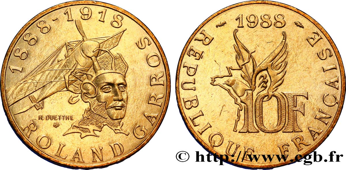 10 francs Roland Garros 1988  F.372/2 SPL62 