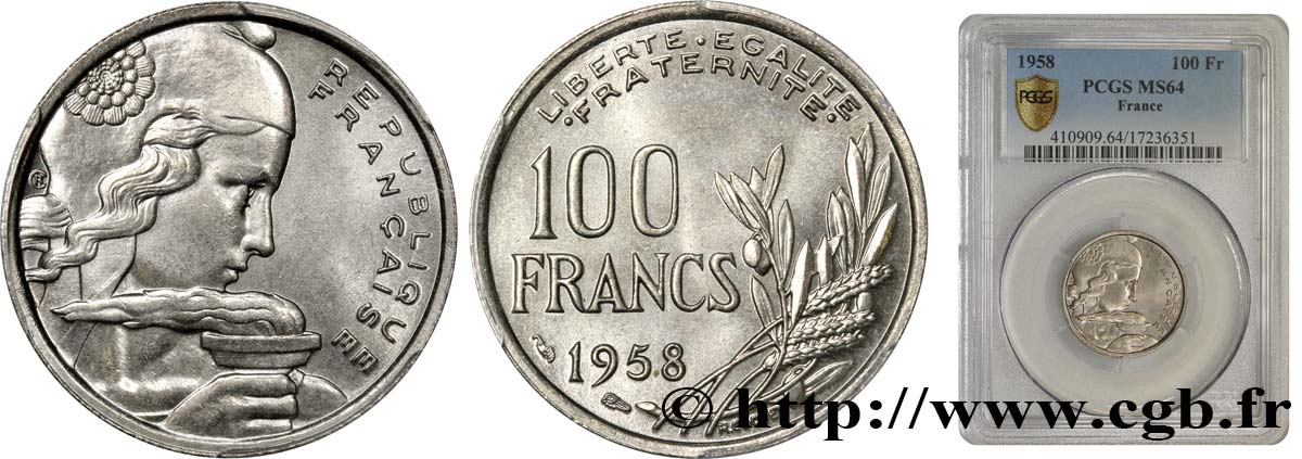 100 francs Cochet 1958  F.450/12 fST63 