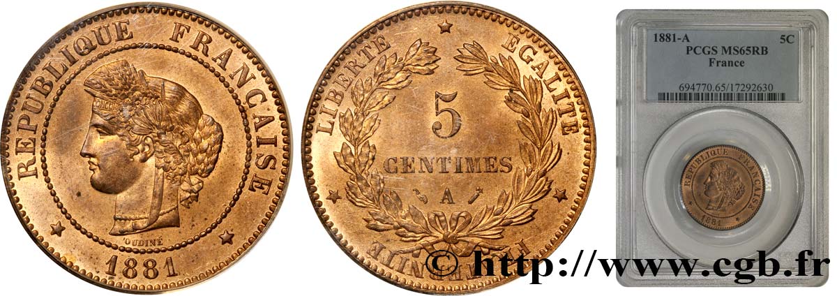 5 centimes Cérès 1881 Paris F.118/22 SC63 