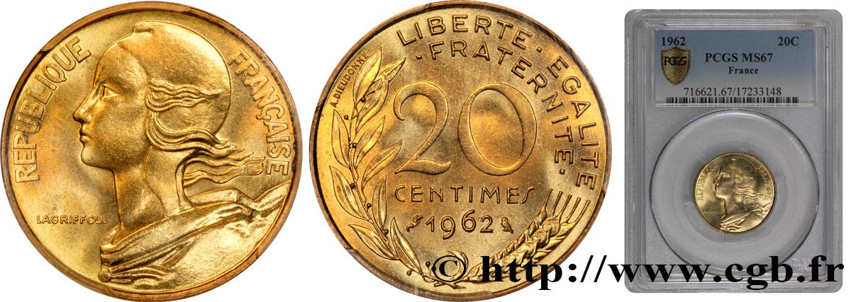 20 centimes Marianne 1962 Paris F.156/2 FDC67 