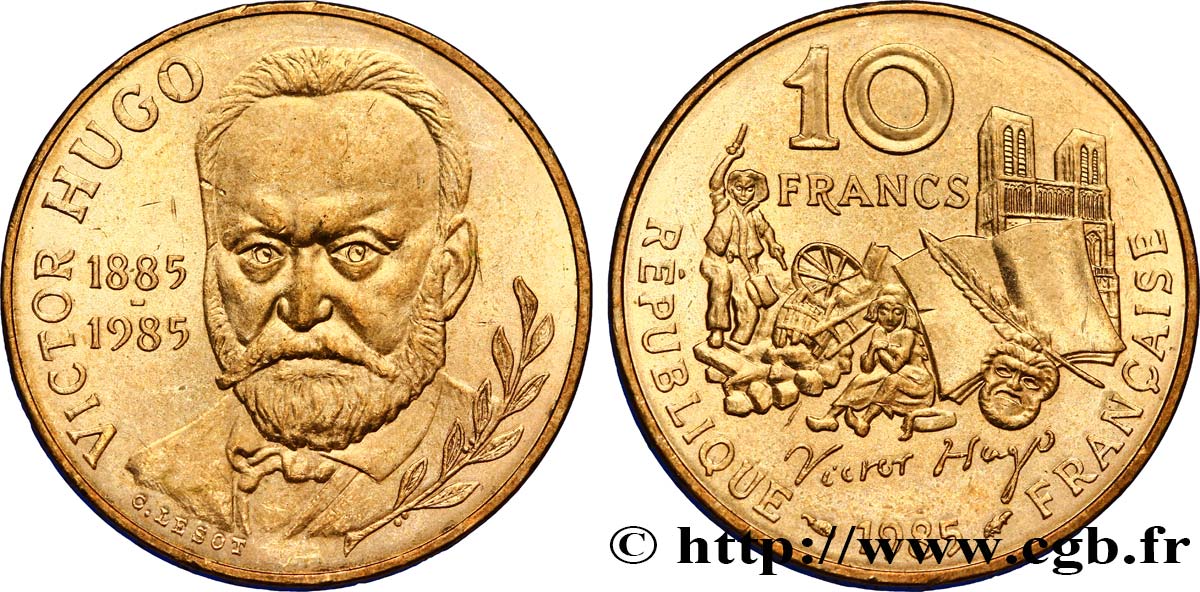 10 francs Victor Hugo 1985  F.370/2 MS62 