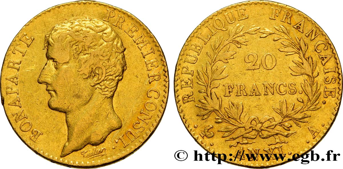 20 francs or Bonaparte Premier Consul 1803 Paris F.510/1 TTB48 