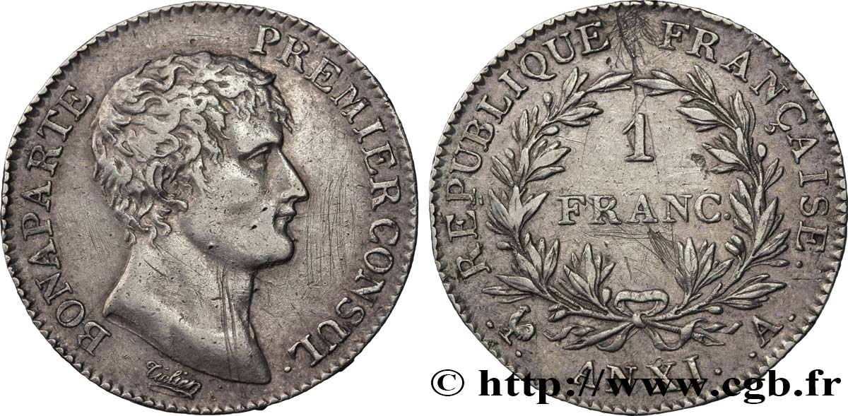 1 franc Bonaparte Premier Consul 1803 Paris F.200/1 SS45 