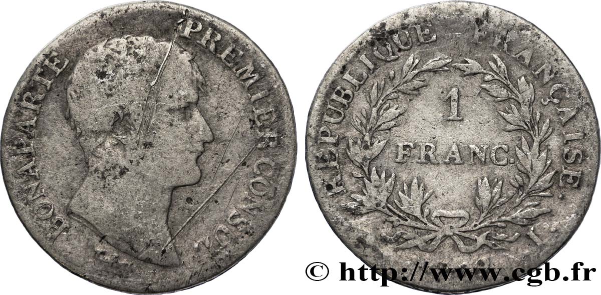 1 franc Bonaparte Premier Consul 1804 Limoges F.200/13 B10 