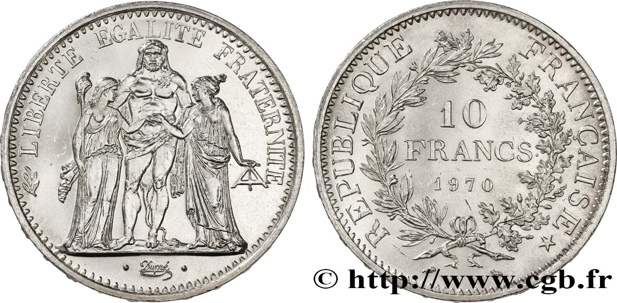 10 francs Hercule 1970  F.364/9 SUP62 