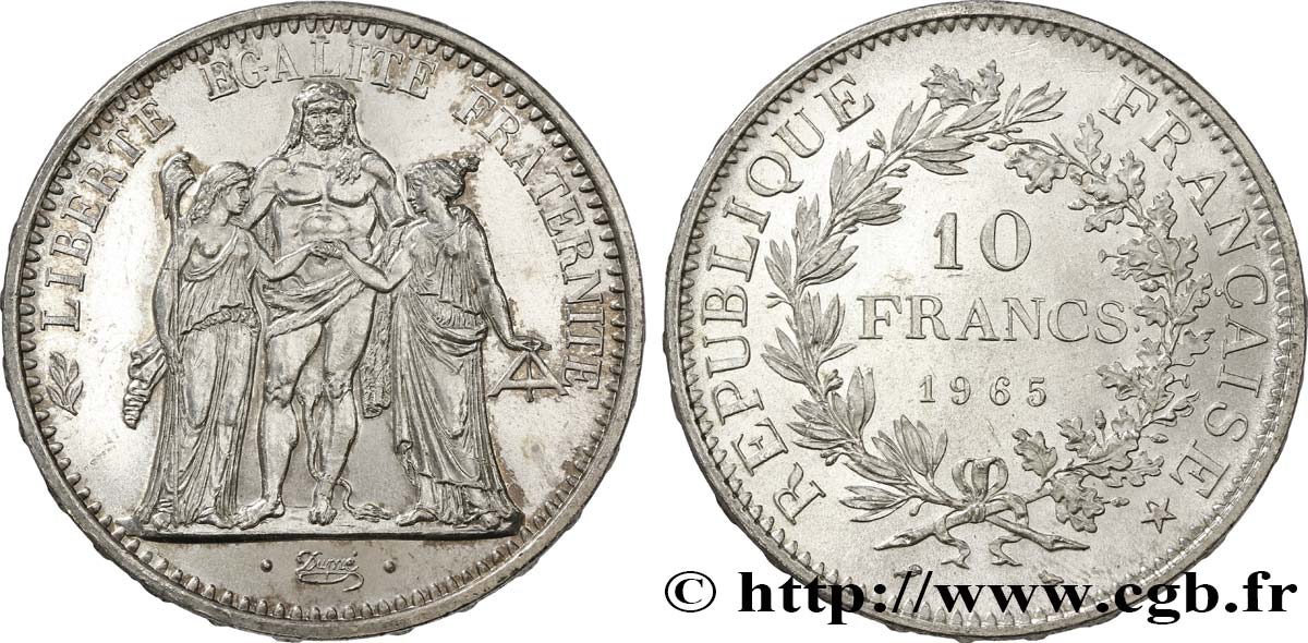 10 francs Hercule 1965  F.364/3 SUP62 
