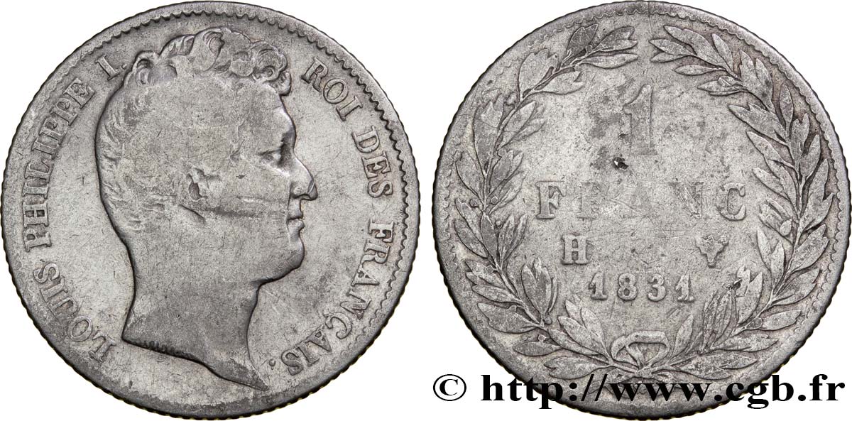 1 franc Louis-Philippe, tête nue 1831 La Rochelle F.209/5 SGE10 