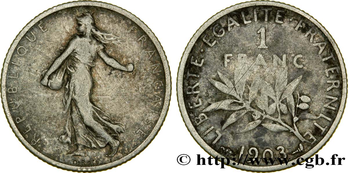 1 franc Semeuse 1903 Paris F.217/8 MB25 