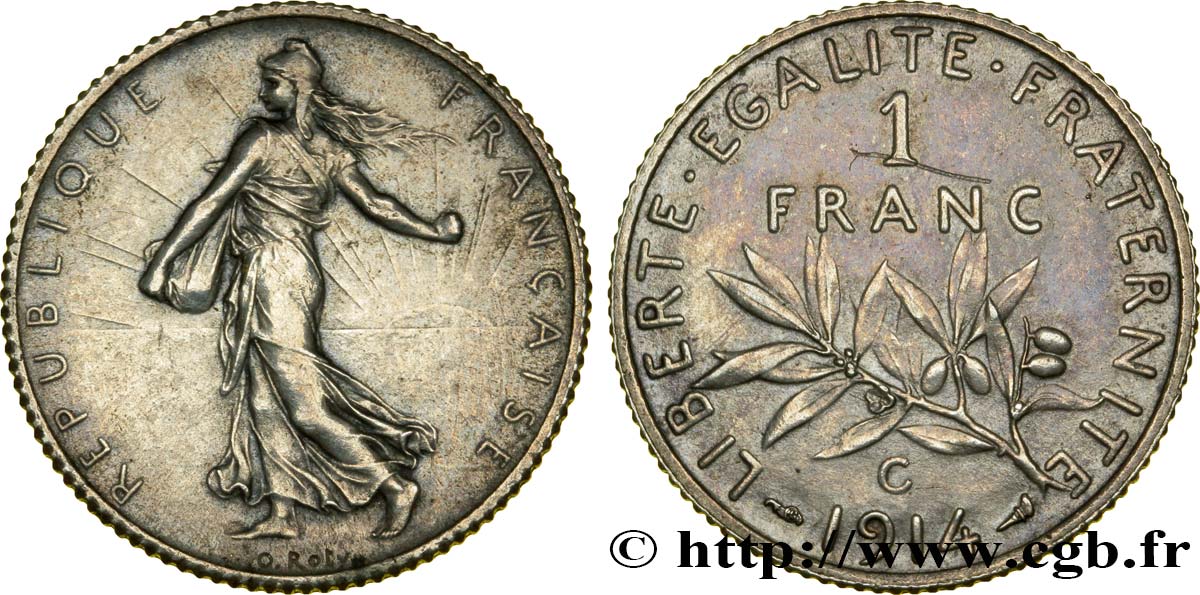 1 franc Semeuse 1914 Castelsarrasin F.217/20 TTB53 