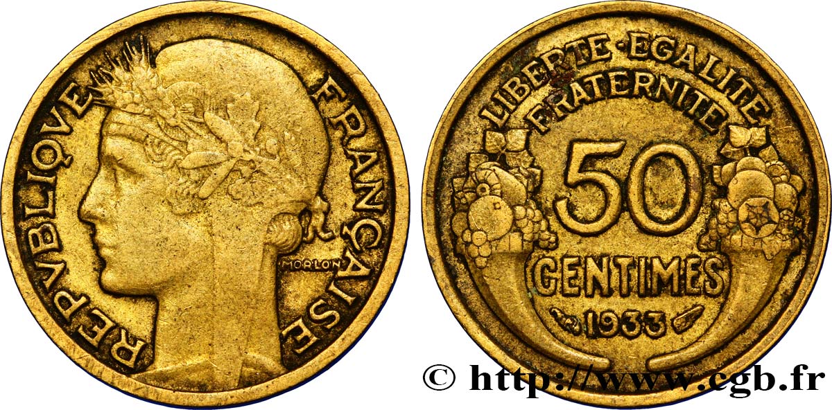 50 centimes Morlon 1933  F.192/11 XF48 