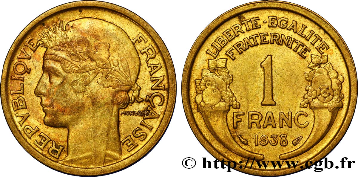 1 franc Morlon 1938 Paris F.219/9 SUP55 