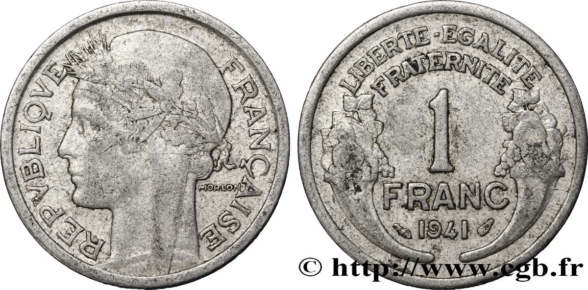 1 franc Morlon, légère 1941 Paris F.221/2 MBC48 
