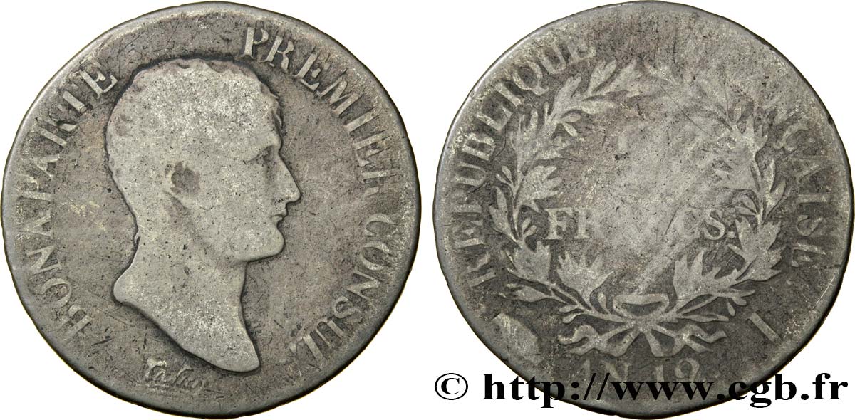 2 francs Bonaparte Premier Consul 1804 Limoges F.250/6 B6 