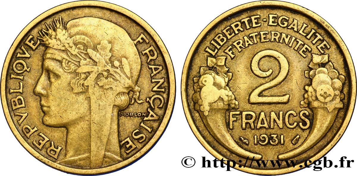 2 francs Morlon 1931  F.268/2 SS40 
