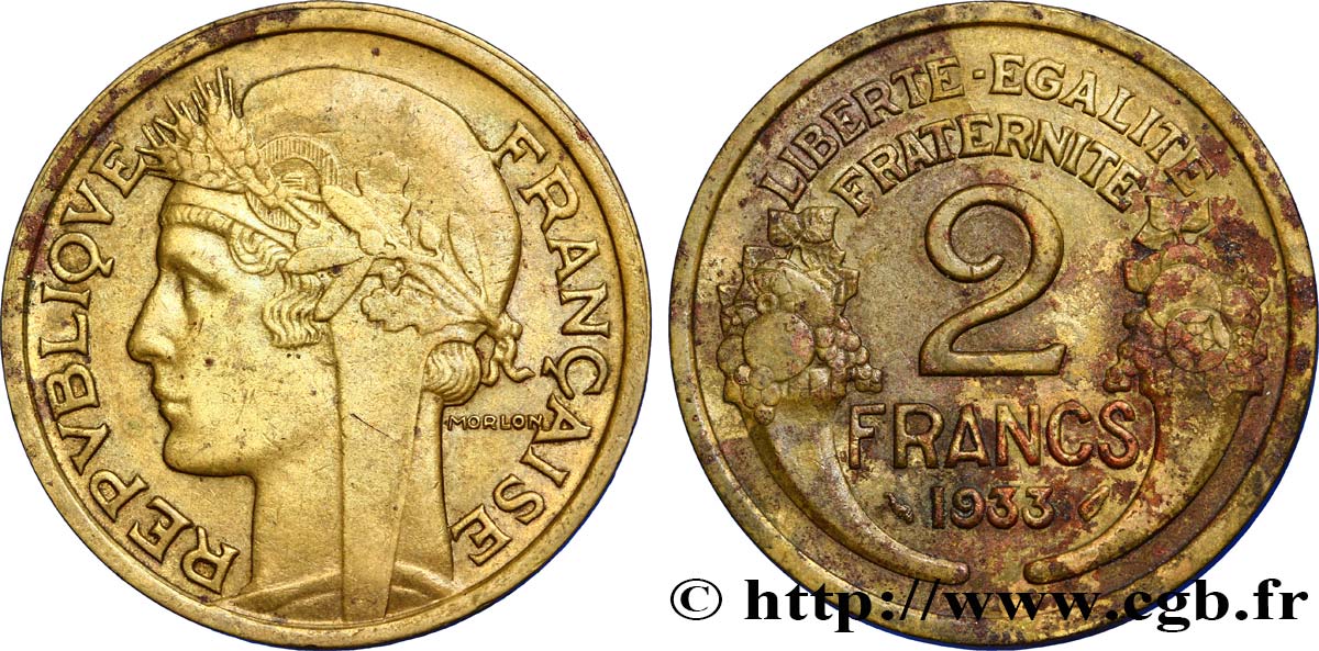 2 francs Morlon 1933  F.268/6 TTB40 