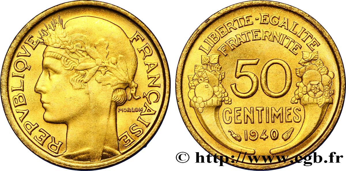 50 centimes Morlon 1940  F.192/17 SPL62 