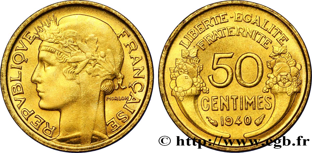 50 centimes Morlon 1940  F.192/17 SUP62 