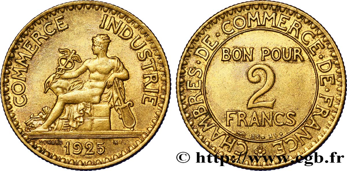 2 francs Chambres de Commerce 1925  F.267/7 SUP55 
