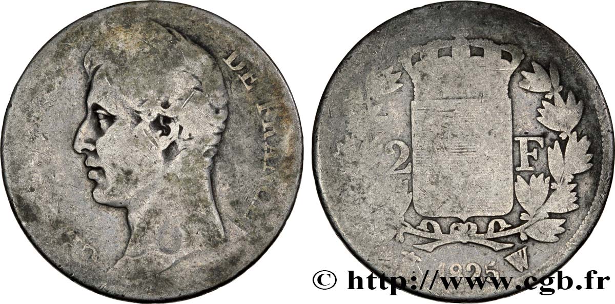 2 francs Charles X 1825 Lille F.258/11 SGE6 