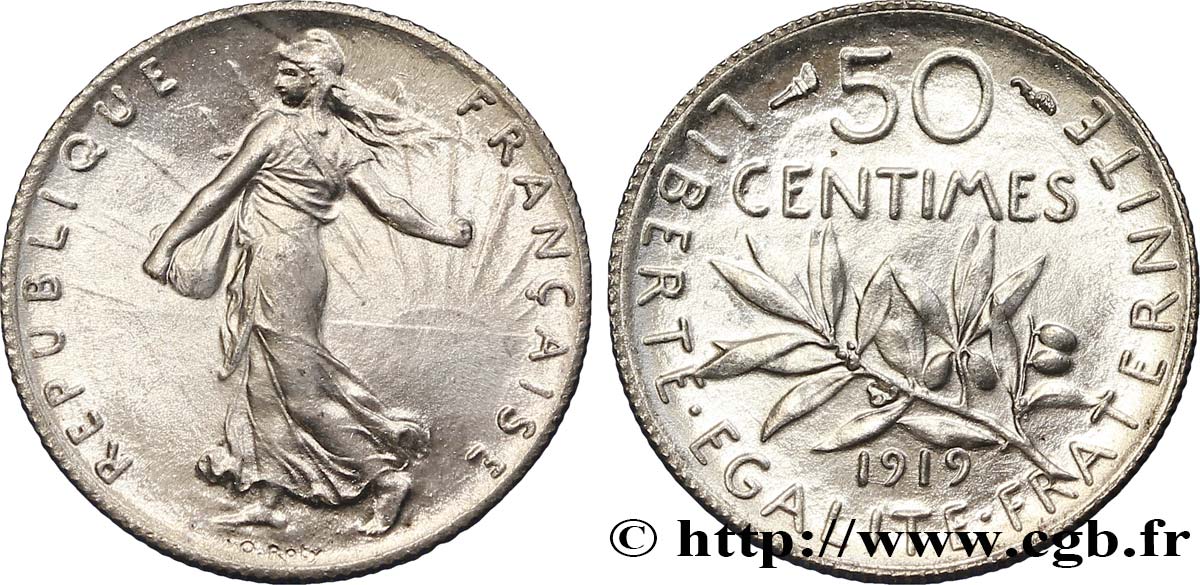 50 centimes Semeuse 1919 Paris F.190/26 SC63 