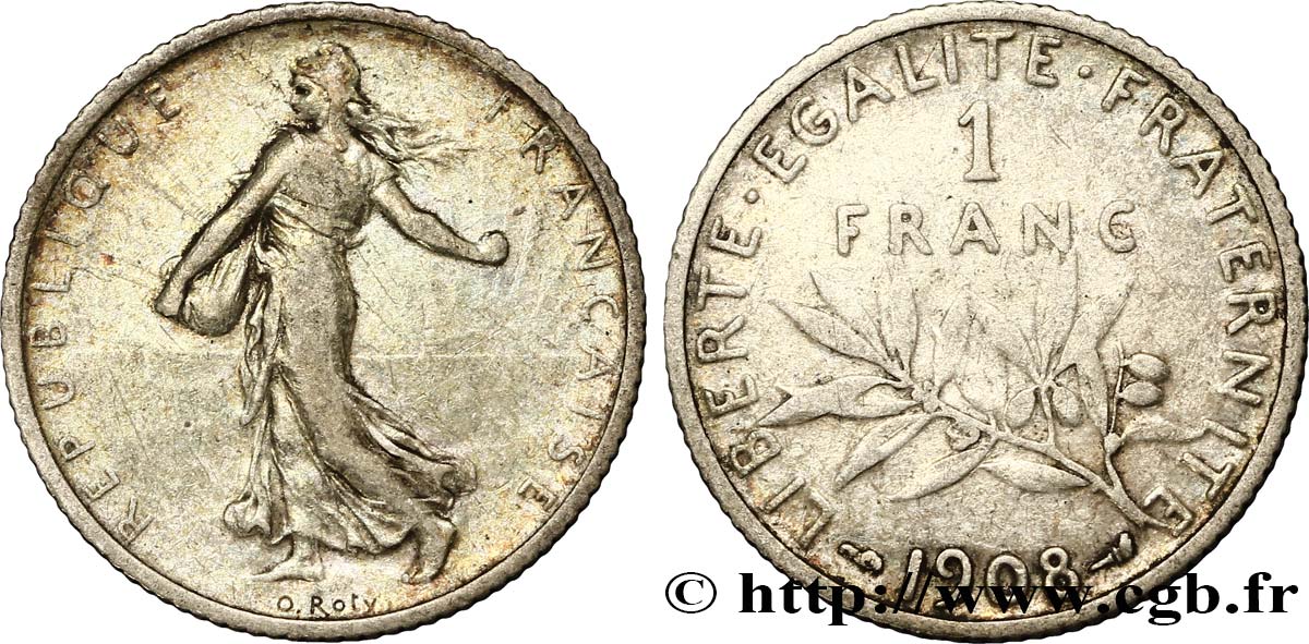 1 franc Semeuse 1908 Paris F.217/13 BC35 