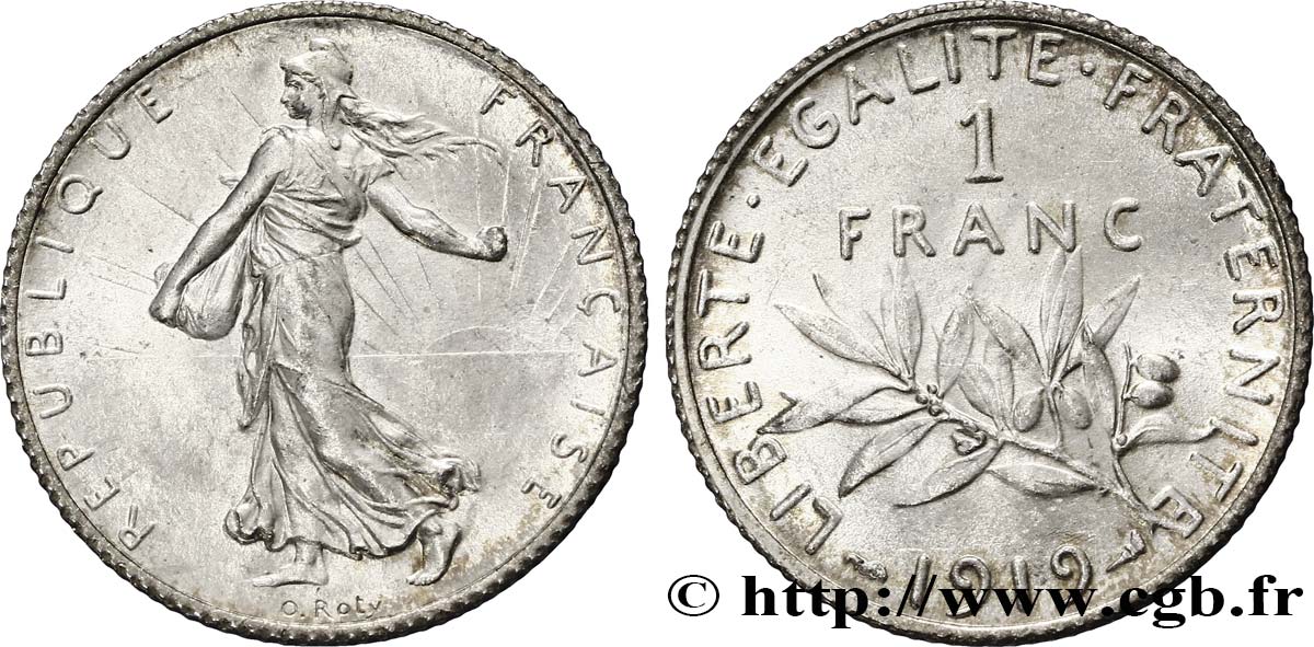 1 franc Semeuse 1919 Paris F.217/25 FDC65 