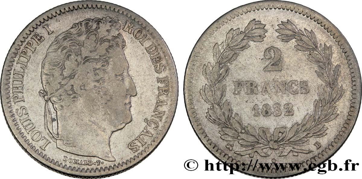 2 francs Louis-Philippe 1832 Rouen F.260/5 S18 