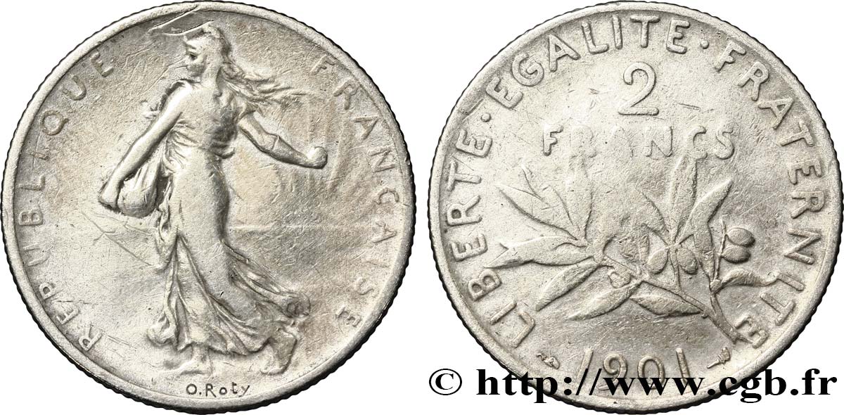 2 francs Semeuse 1901  F.266/6 F12 