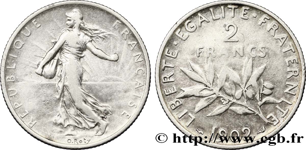 2 francs Semeuse 1902  F.266/7 TB15 