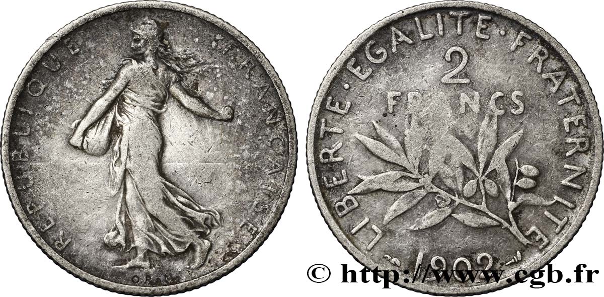 2 francs Semeuse 1902  F.266/7 S15 