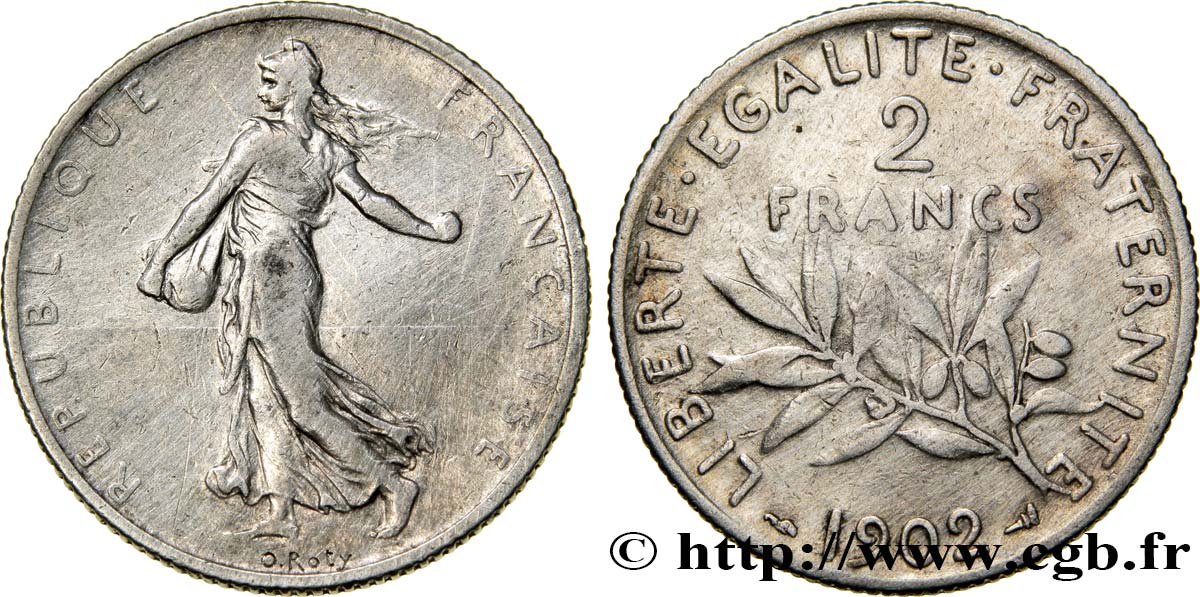 2 francs Semeuse 1902  F.266/7 MB30 