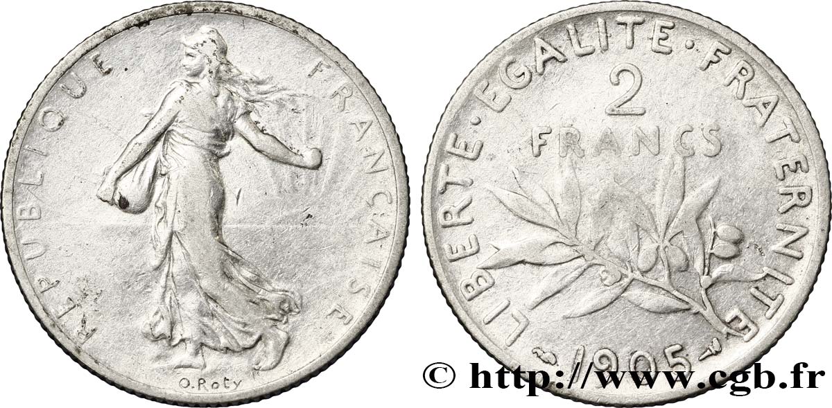 2 francs Semeuse 1905  F.266/9 MBC40 